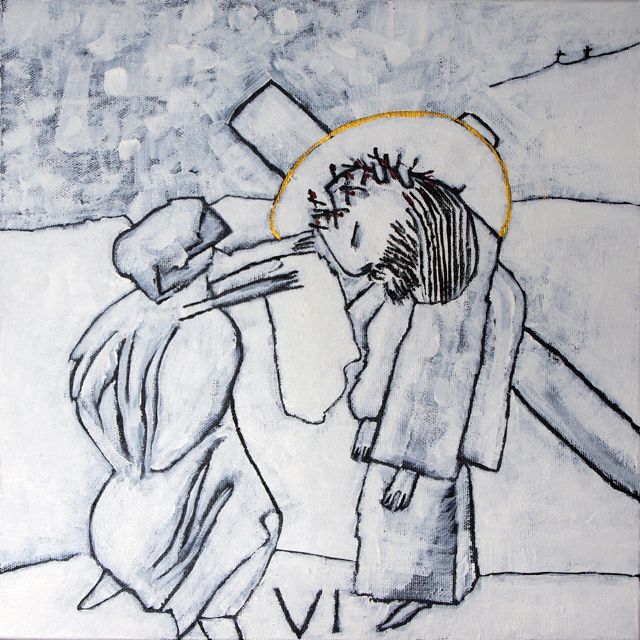 <br>VI. Véronique essuie <br>le visage de Jésus.<br><br>