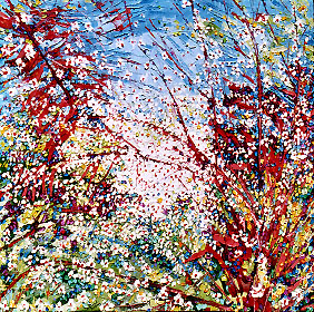 Bertrand Tremblay, Grand carr&eacute; de cerisiers des sables, huile sur toile, &eacute;t&eacute; 2001 &copy; Bertrand Tremblay, 2001