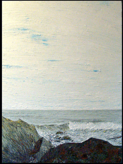 Bertrand Tremblay, oeuvre "Vint un jour o&ugrave; la mer", huile sur toile, 48" x 36", photo &copy; Bertrand Tremblay 2009