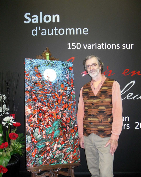 Bertrand Tremblay avec son oeuvre "Je te dirai l