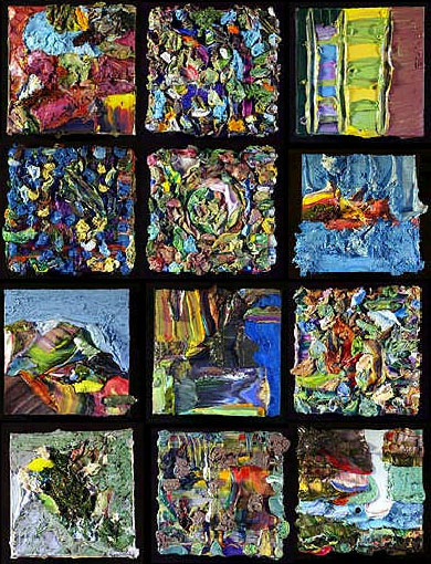 Oeuvres, huile sur toile, 6"x6" � Bertrand Tremblay 1995-2011, � l