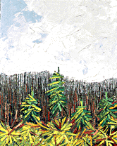 Bertrand Tremblay, huile sur toile, Bertrand Tremblay, huile sur toile, paysage du Parc des Grands Jardins, Charlevoix