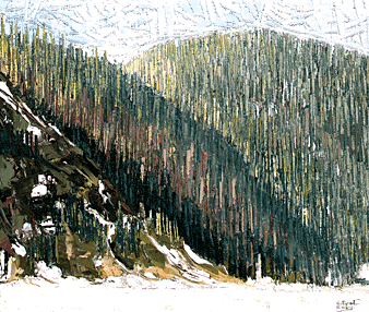Bertrand Tremblay, huile sur toile, Fjords du Saguenay