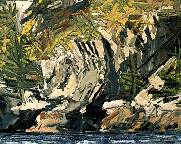 Bertrand Tremblay, huile sur toile, rivi&egrave;re Saint-Augustin