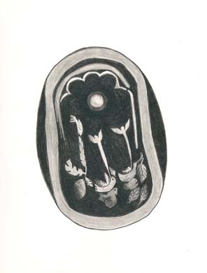 Bertrand Tremblay, Ovaire, dessin au crayon sur papier Reeves BFK &copy; Bertrand Tremblay