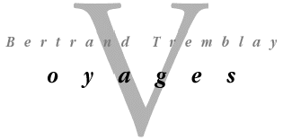 Bertrand Tremblay, logo de l'exposition Voyages &copy; Bertrand Tremblay, 2001