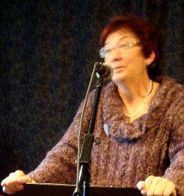 Arlette Fortin au Carrefour litt&eacute;raire de L&eacute;vis le 18 octobre 2008, photo &copy; Gaston Sylvain 2008